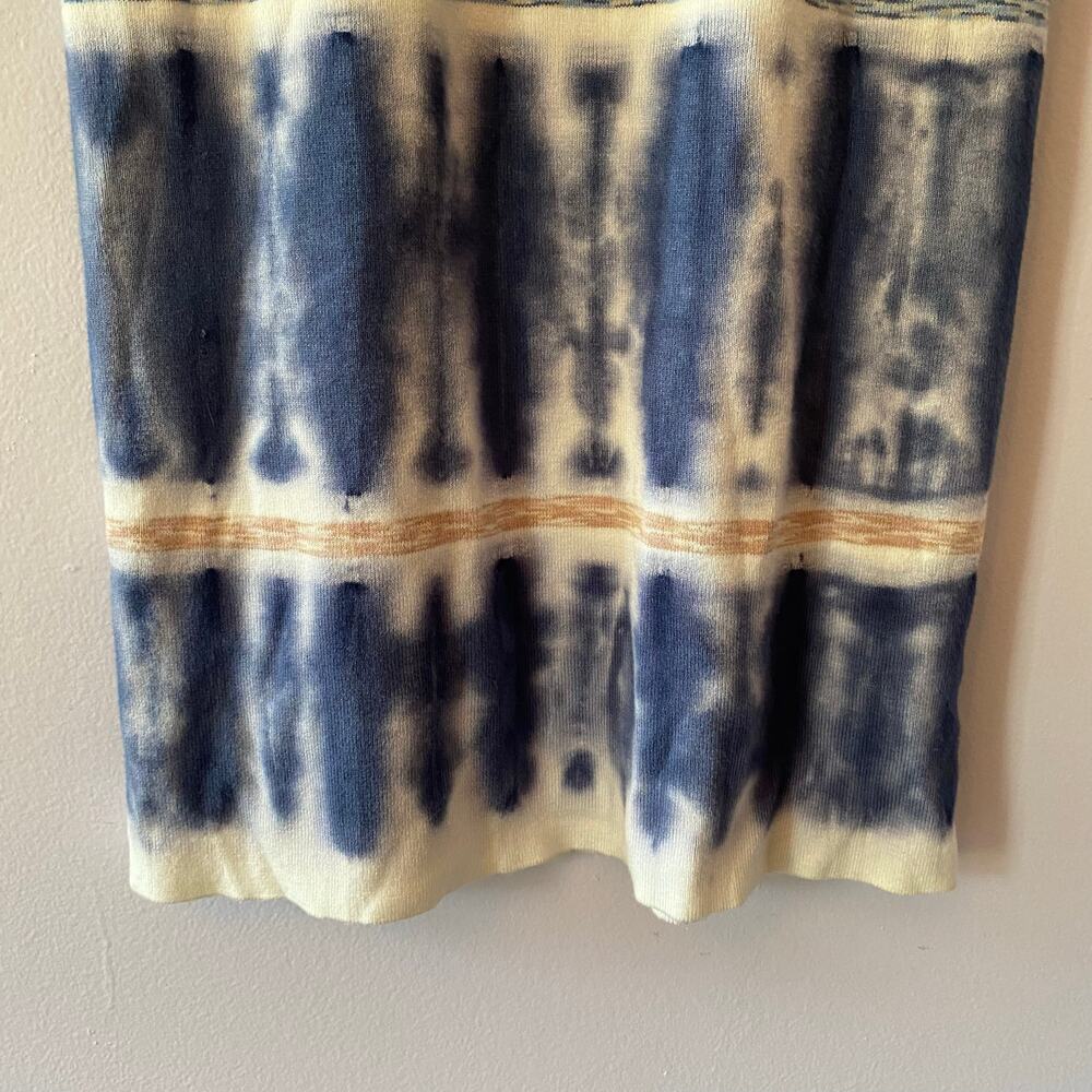 Anthropologie Blue White Kato Tie Dye Short Sleeve Midi Dress Women size Medium - Picture 5 of 12
